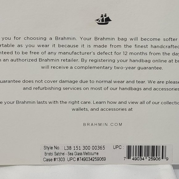 COPY - Brahmin Bristol Sea Glass Handbag - Picture 6 of 6